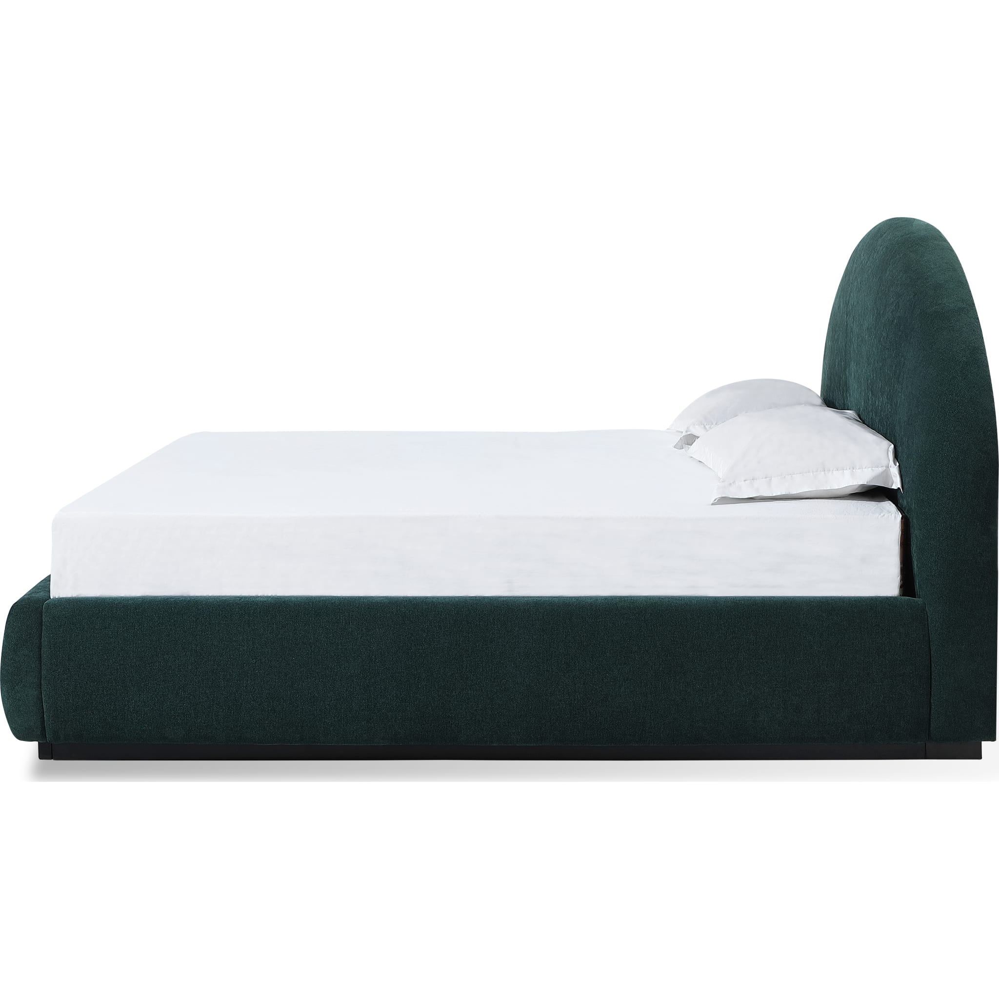 Flex Upholstered Bed in Emerald Chenille