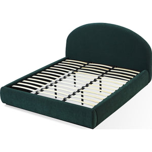 Flex Upholstered Bed in Emerald Chenille