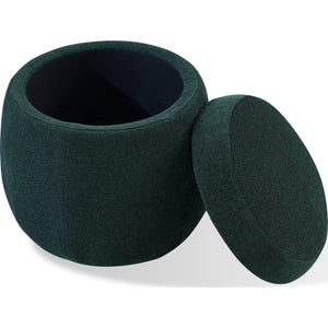 Flex Upholstered Ottoman in Emerald Chenille