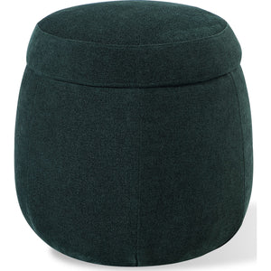 Flex Upholstered Ottoman in Emerald Chenille