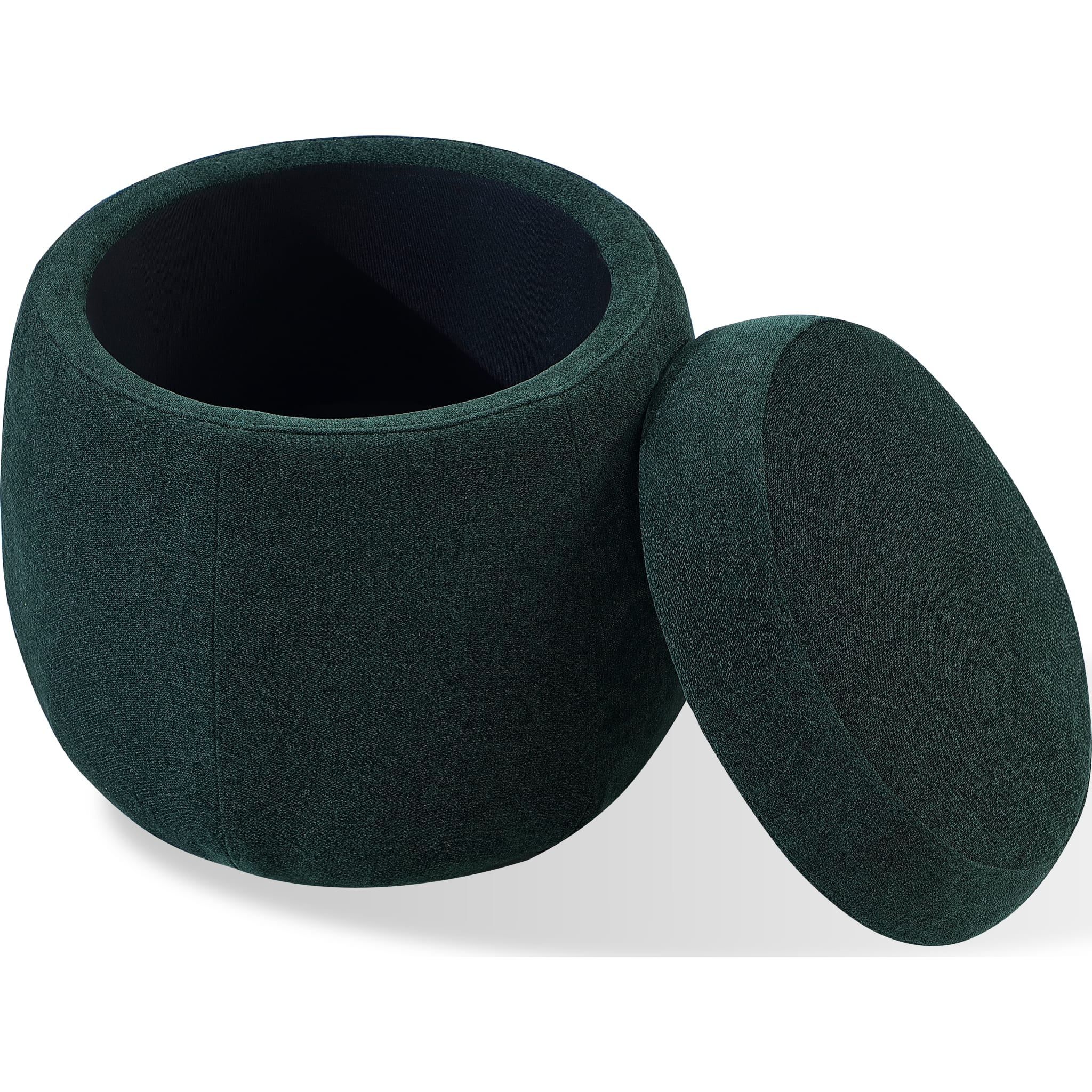 Flex Upholstered Ottoman in Emerald Chenille