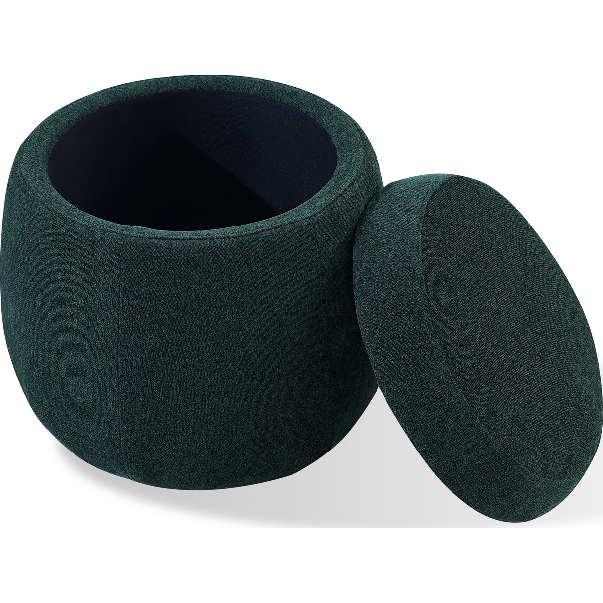 Flex Upholstered Ottoman in Emerald Chenille