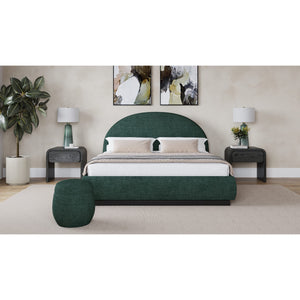 Flex Upholstered Ottoman in Emerald Chenille