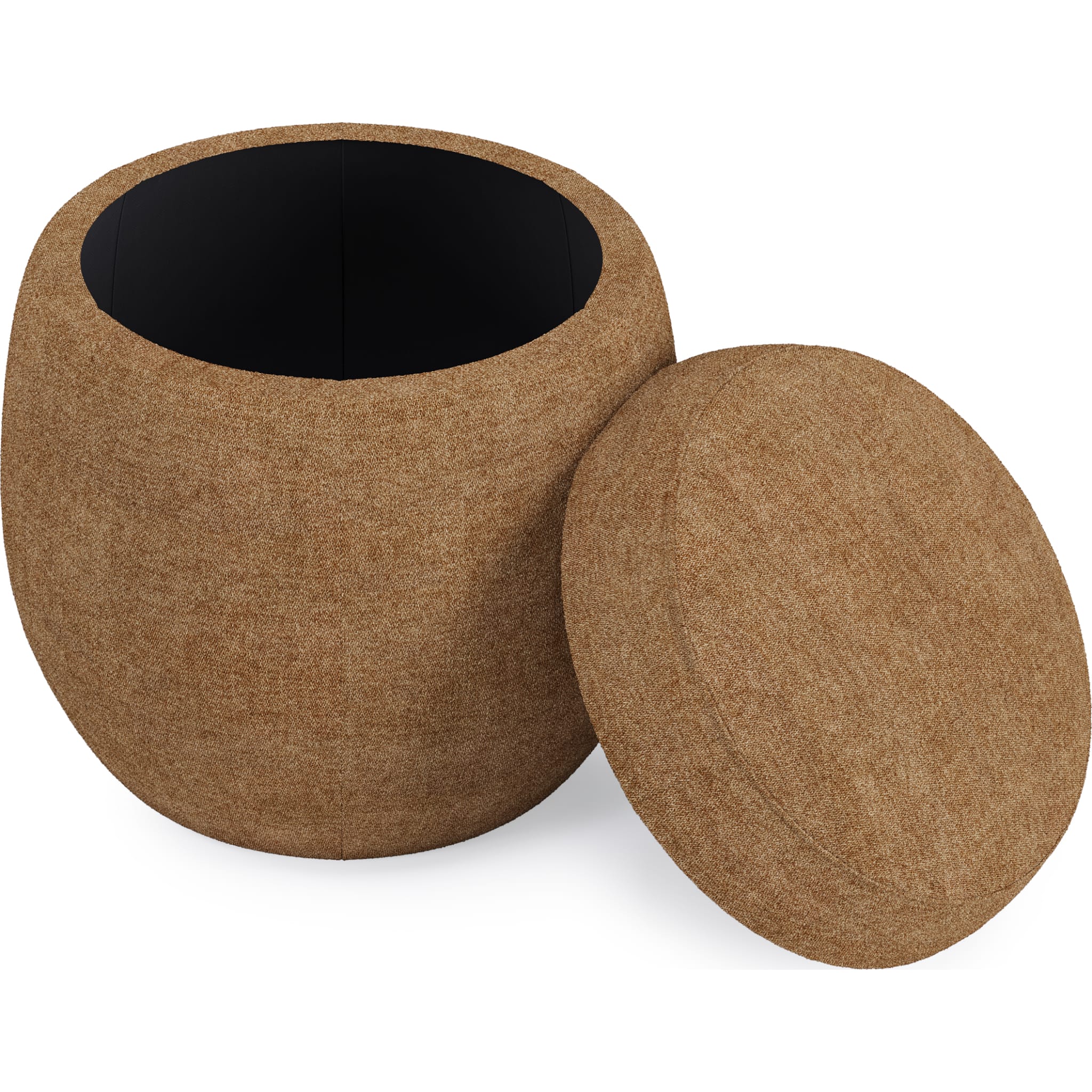 Flex Upholstered Ottoman in Porcini Chenille