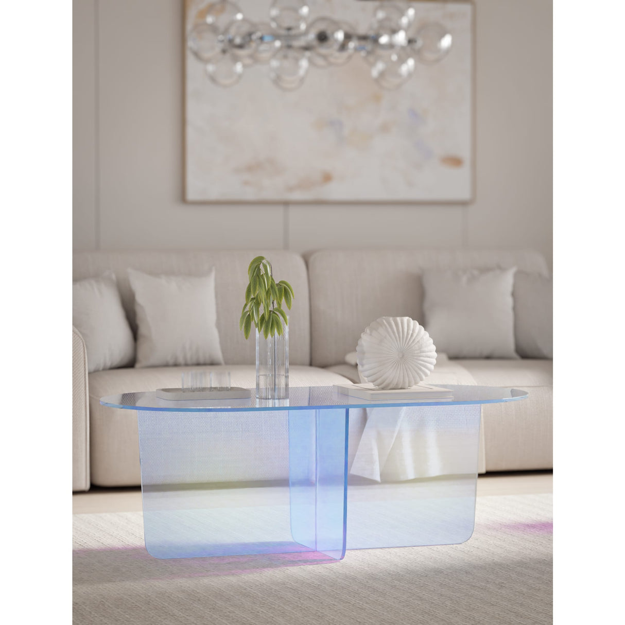 Fomo Coffee Table in Iridescent Glass
