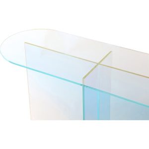 Fomo Console Table in Iridescent Glass
