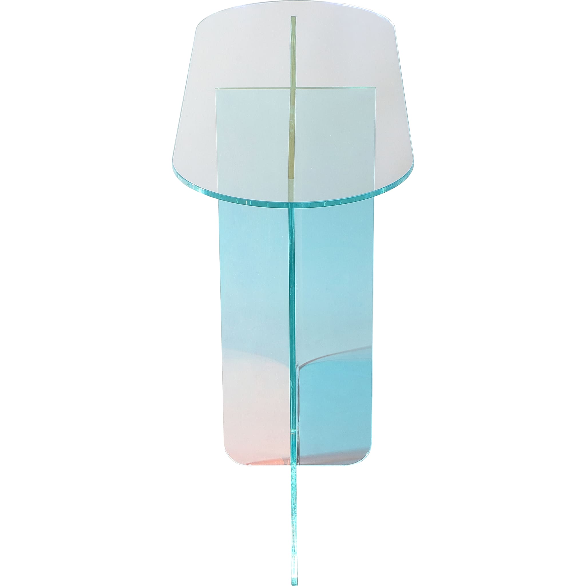 Fomo Console Table in Iridescent Glass