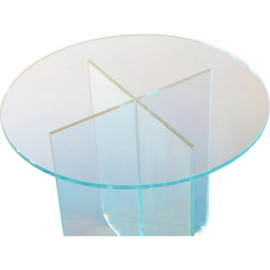 Fomo Large End Table in Iridescent Glass
