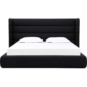 Frank Upholstered Wingback Platform Bed in Ember Boucle