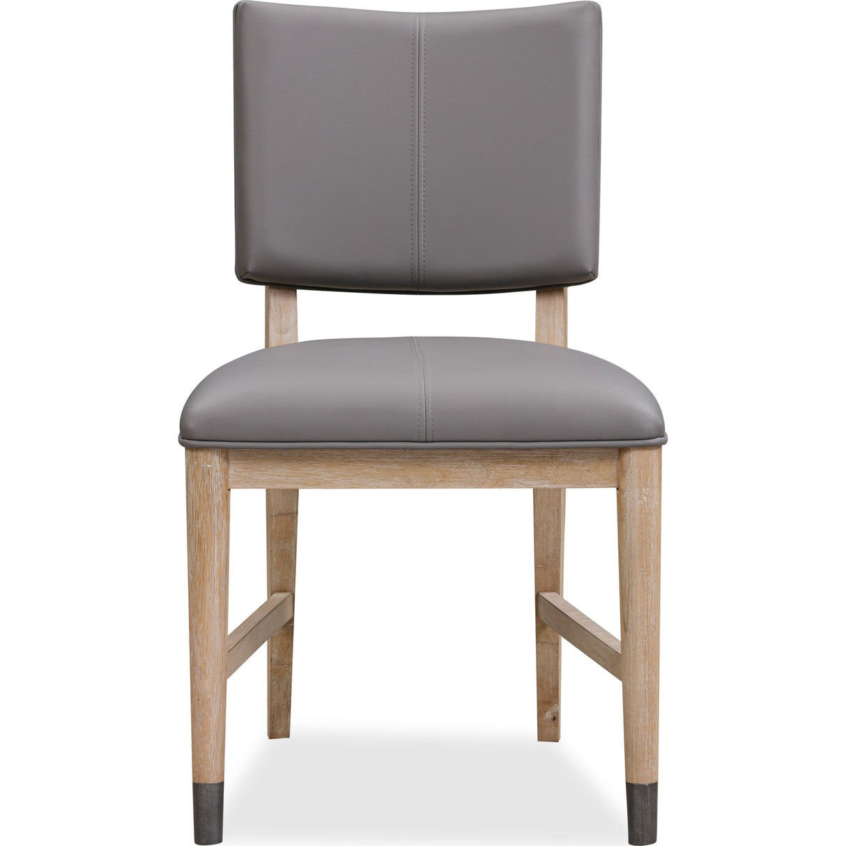 Franklin Dining Chair in Au Natural and Gray Leather