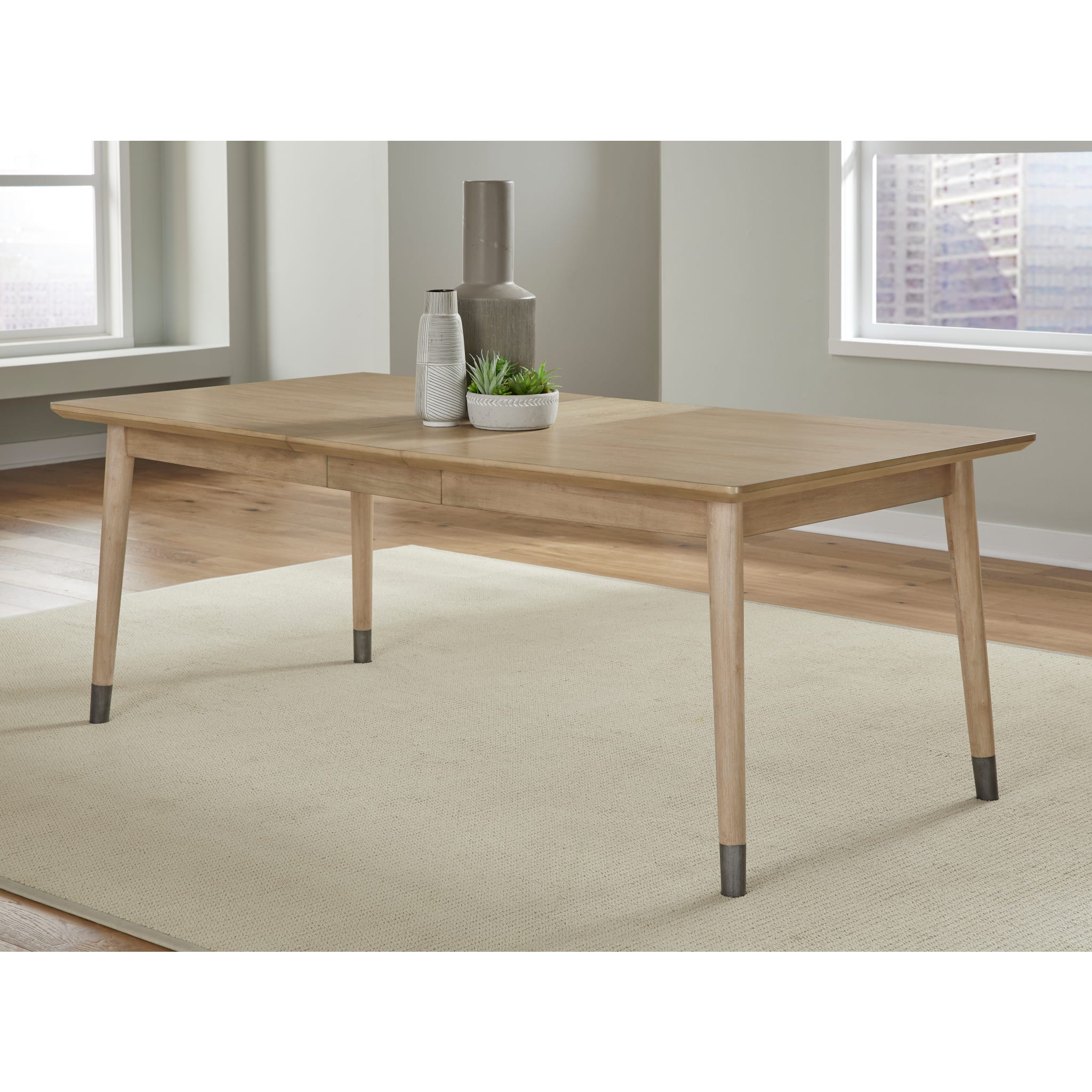 Franklin Extendable White Oak Dining Table in Au Natural