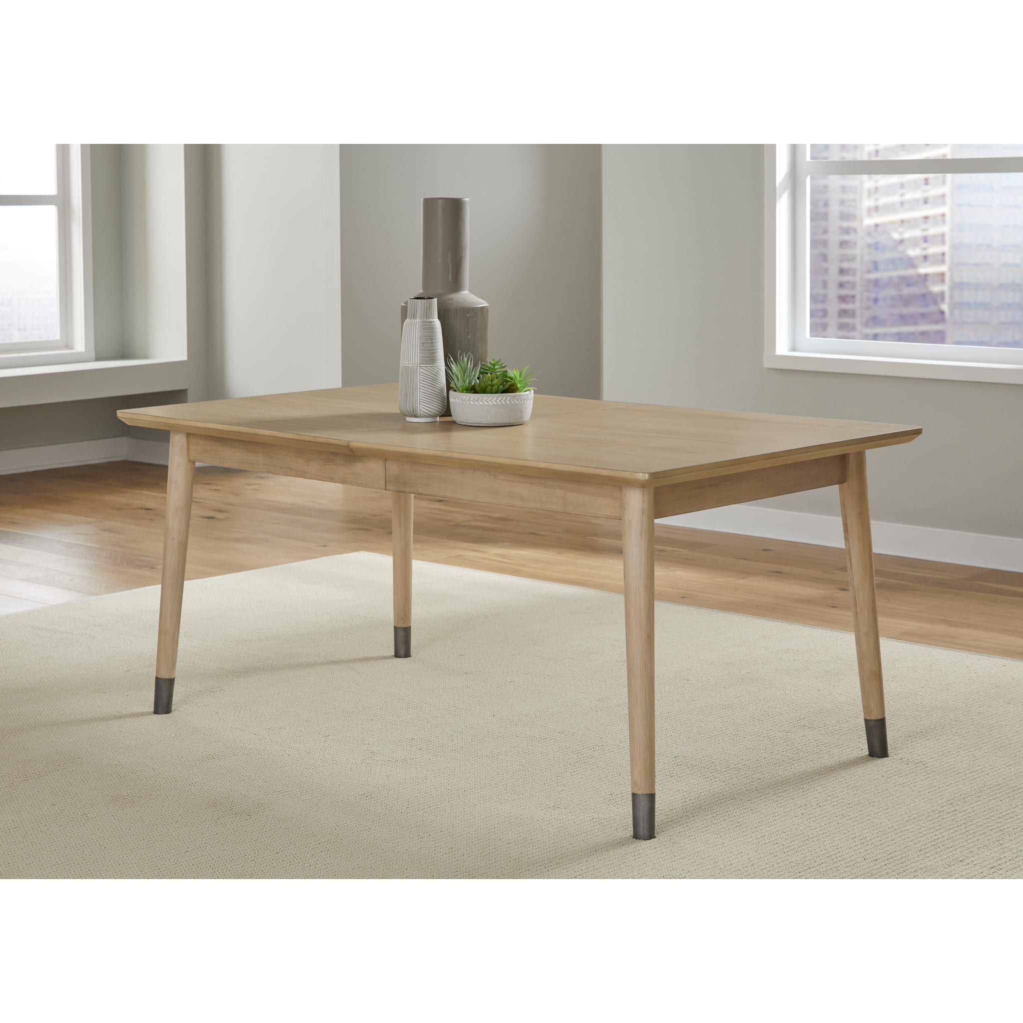 Franklin Extendable White Oak Dining Table in Au Natural