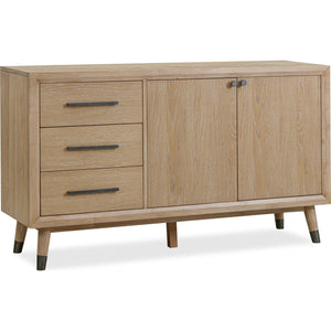 Franklin Three Drawer Two Door White Oak Sideboard in Au Natural