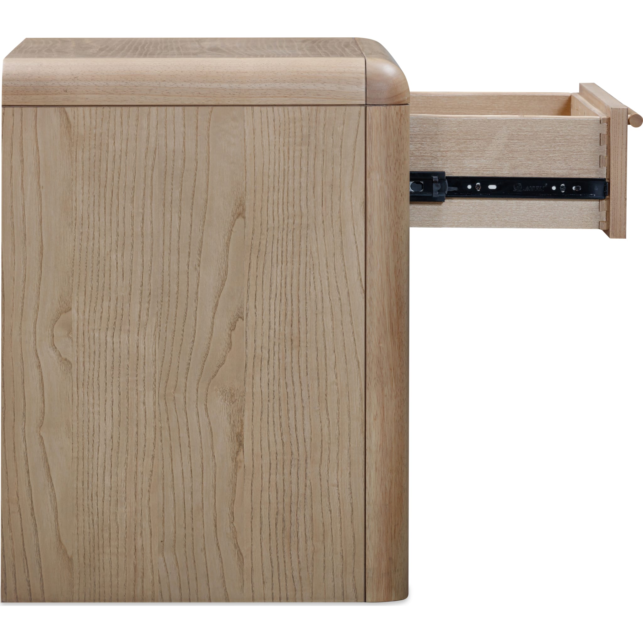 Furano One Drawer One Shelf Ash Wood Nightstand in Ginger