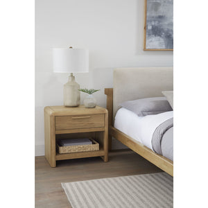 Furano One Drawer One Shelf Ash Wood Nightstand in Ginger