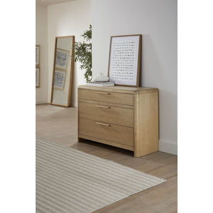 Furano Three Drawer Ash Wood Bachelor Chest in Ginger