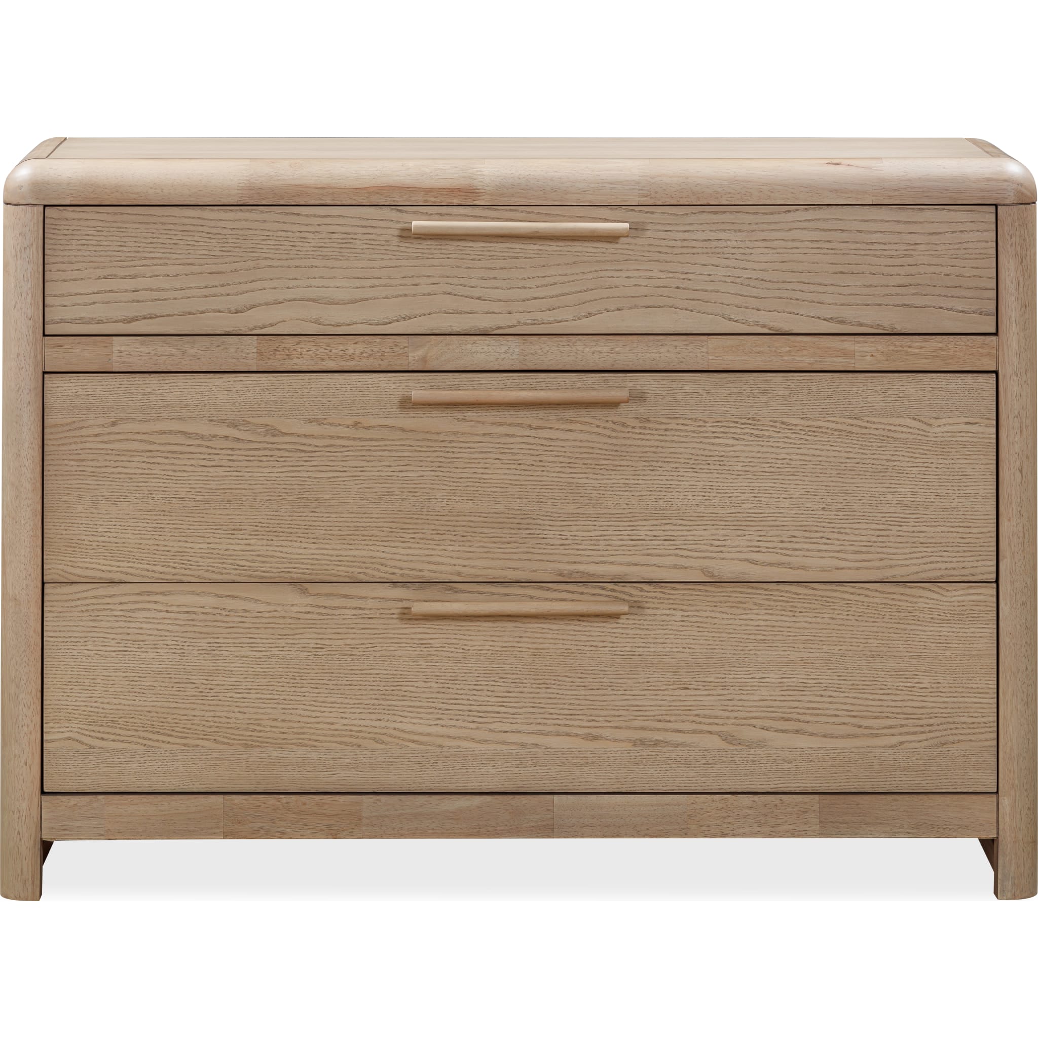 Furano Three Drawer Ash Wood Bachelor Chest in Ginger