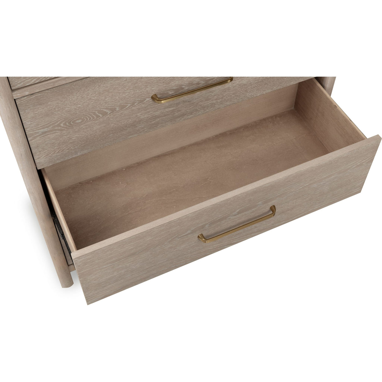 Gardenia Five Drawer Oak Wood Chest in Chai