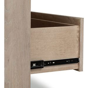 Gardenia Five Drawer Oak Wood Chest in Chai