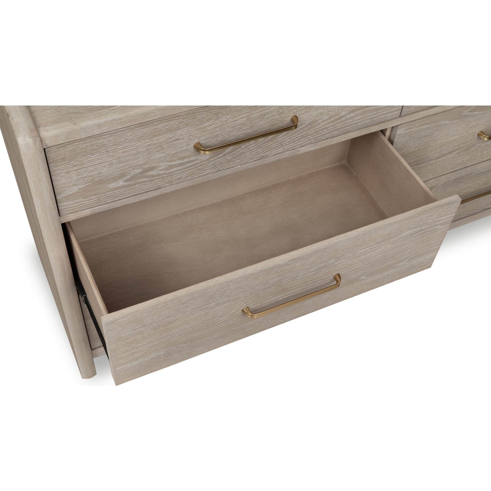 Gardenia Six Drawer Oak Wood Dresser in Chai