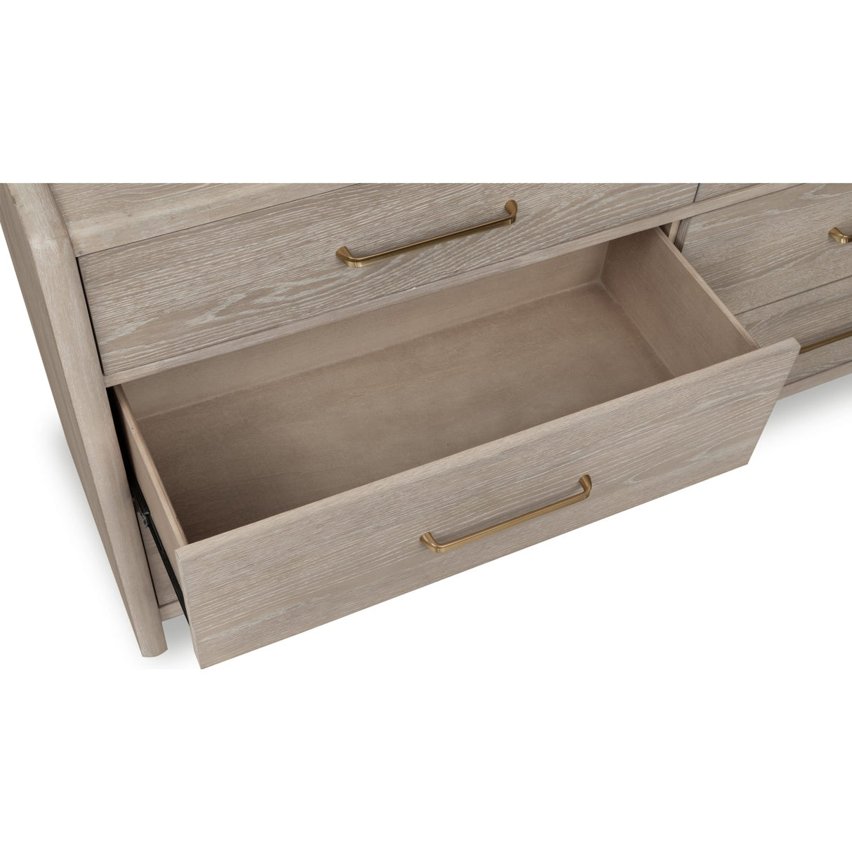 Gardenia Six Drawer Oak Wood Dresser in Chai