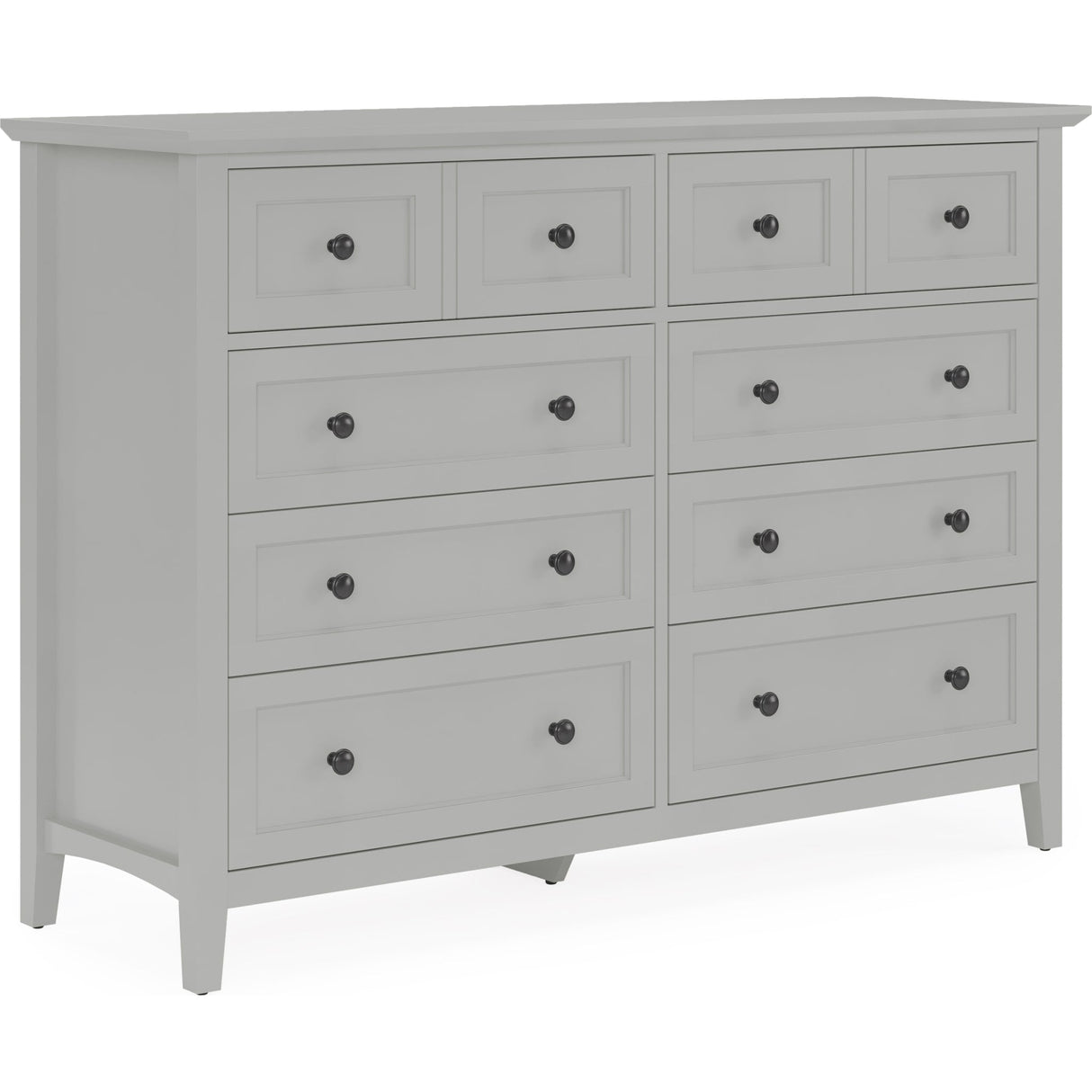 Grace Eight Drawer Dresser in Elephant Gray (2024)