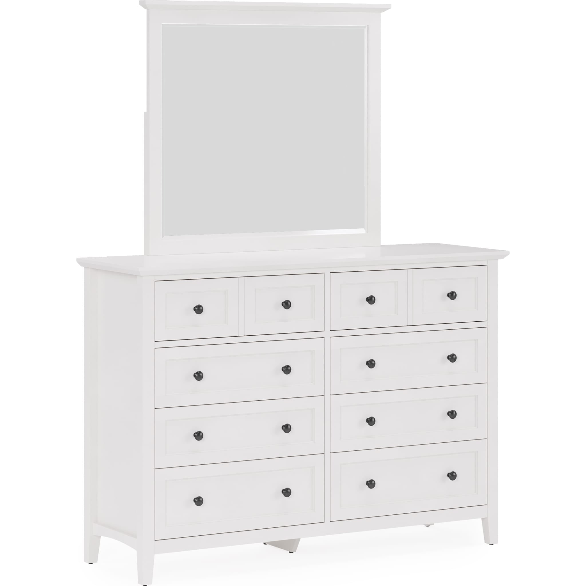 Grace Eight Drawer Dresser in Snowfall White (2024)
