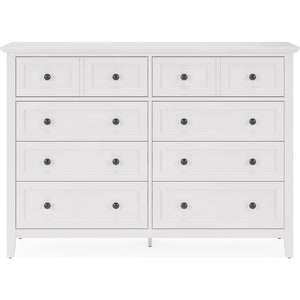 Grace Eight Drawer Dresser in Snowfall White (2024)