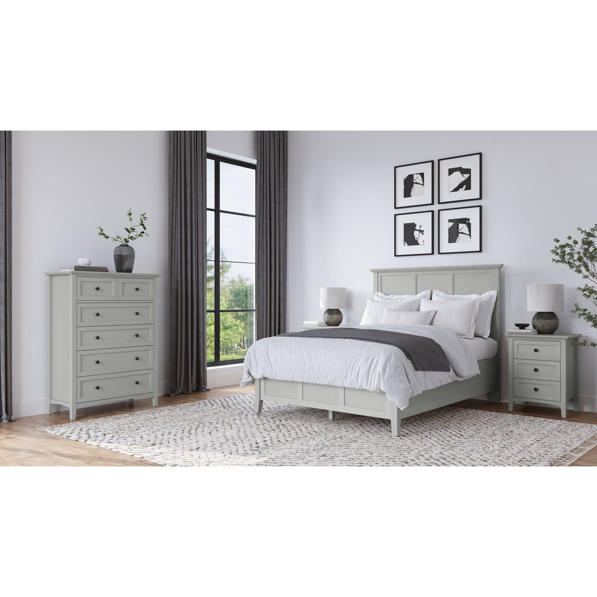 Grace Five Drawer Chest in Elephant Gray (2024)