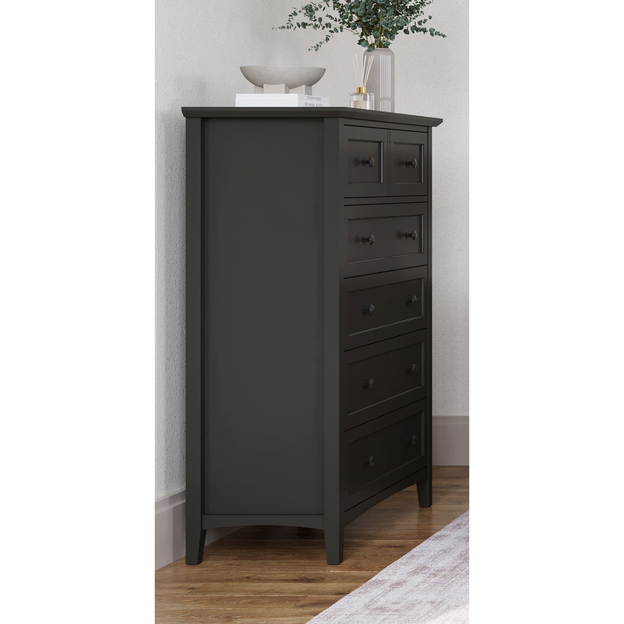 Grace Five Drawer Chest in Raven Black (2024)