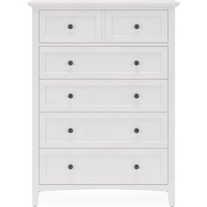 Grace Five Drawer Chest in Snowfall White (2024)