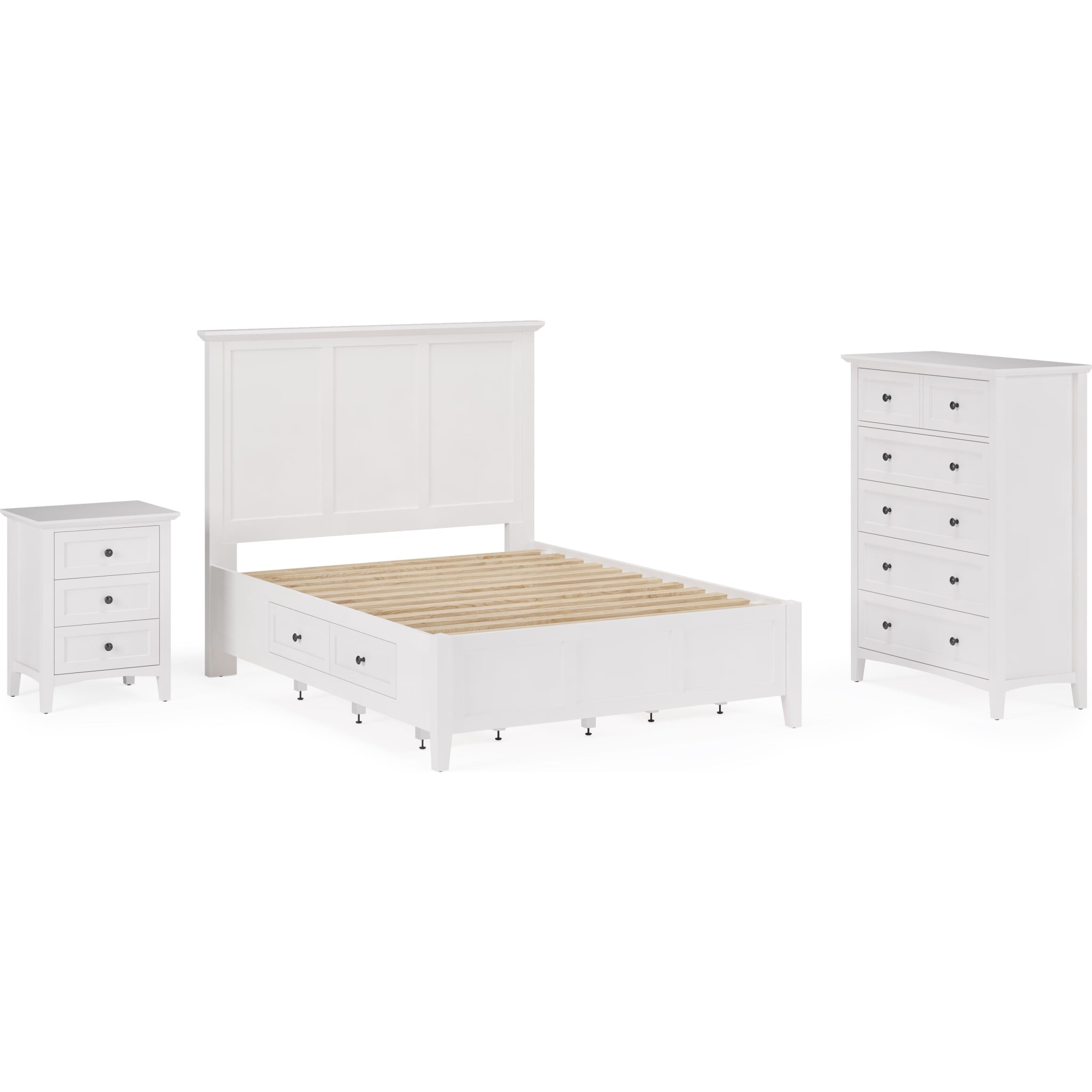 Grace Five Drawer Chest in Snowfall White (2024)