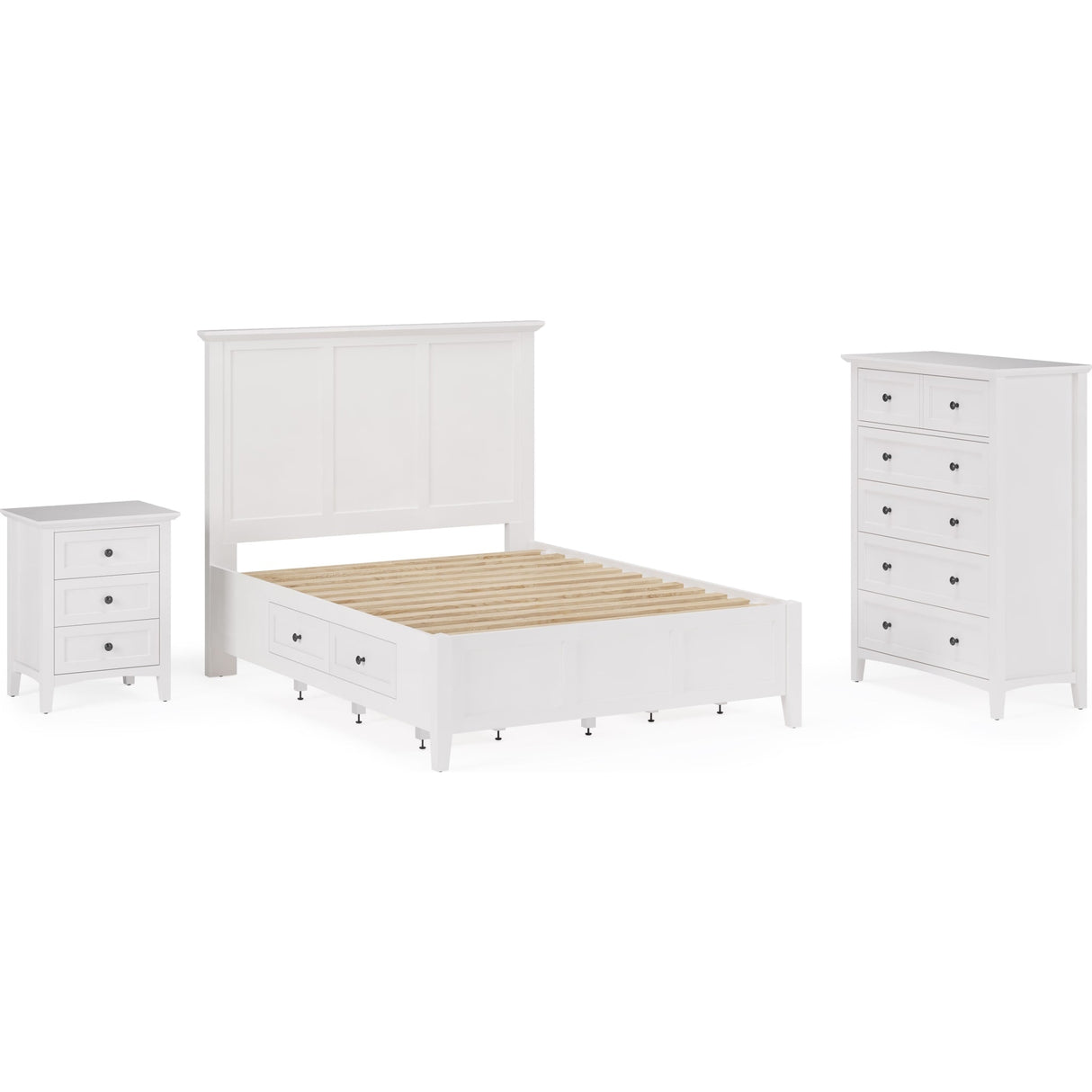 Grace Five Drawer Chest in Snowfall White (2024)