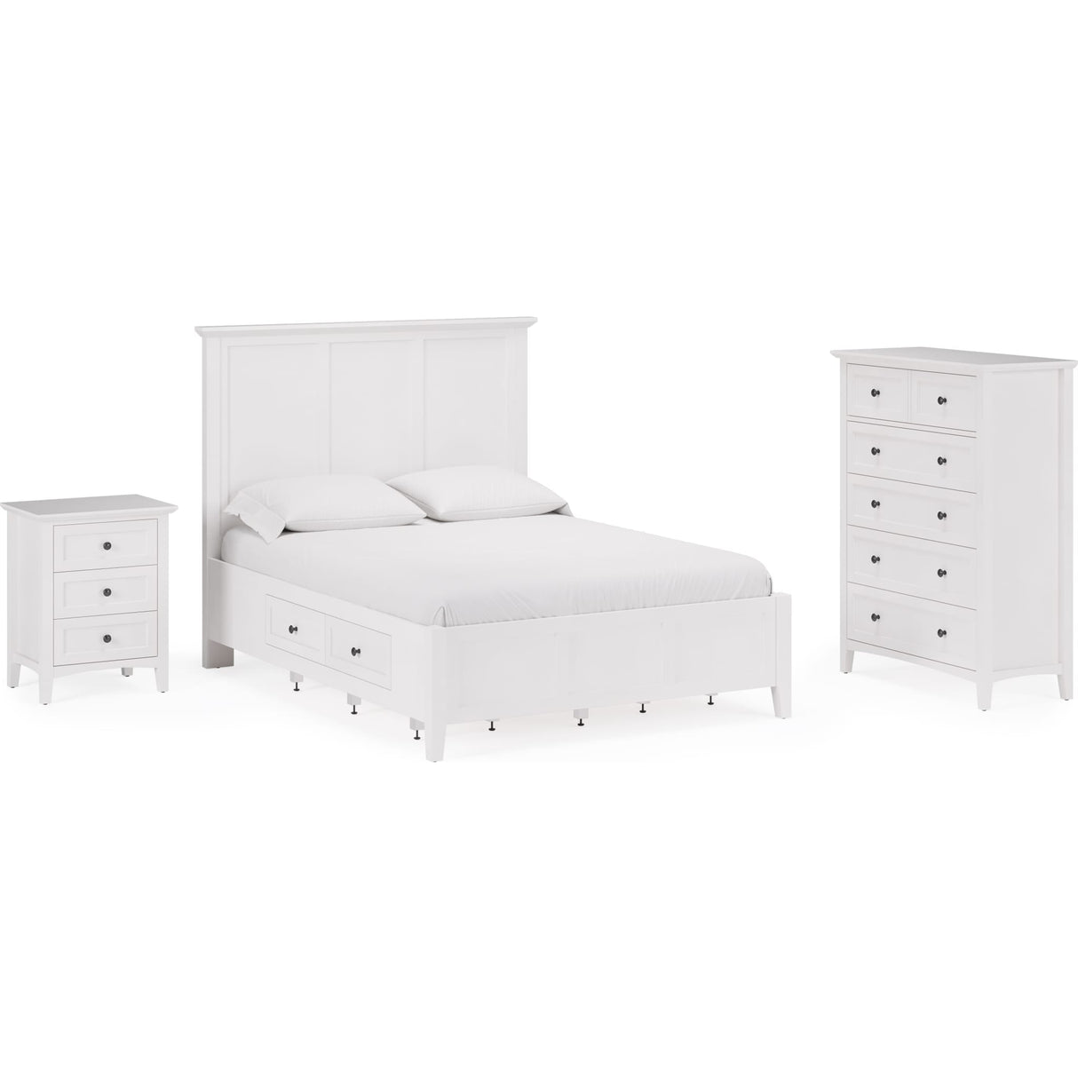 Grace Five Drawer Chest in Snowfall White (2024)