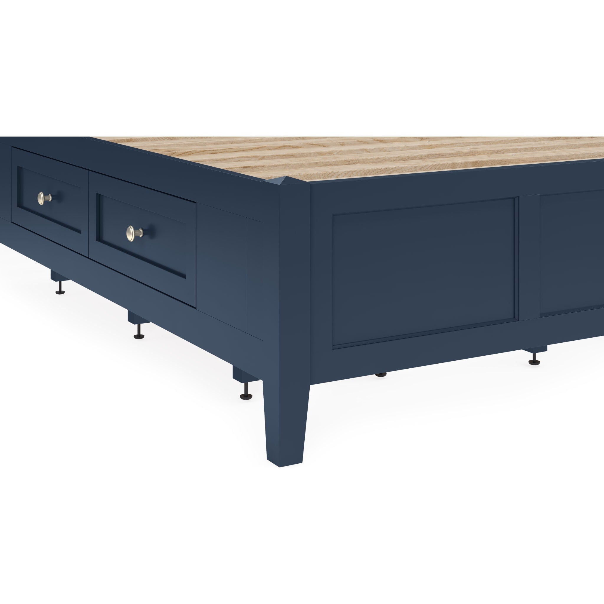 Grace Four Drawer Platform Storage Bed in Blueberry