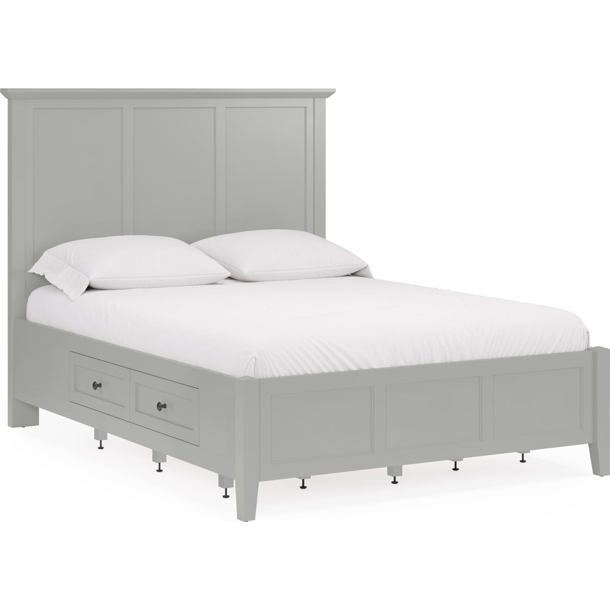 Grace Four Drawer Platform Storage Bed in Elephant Gray
