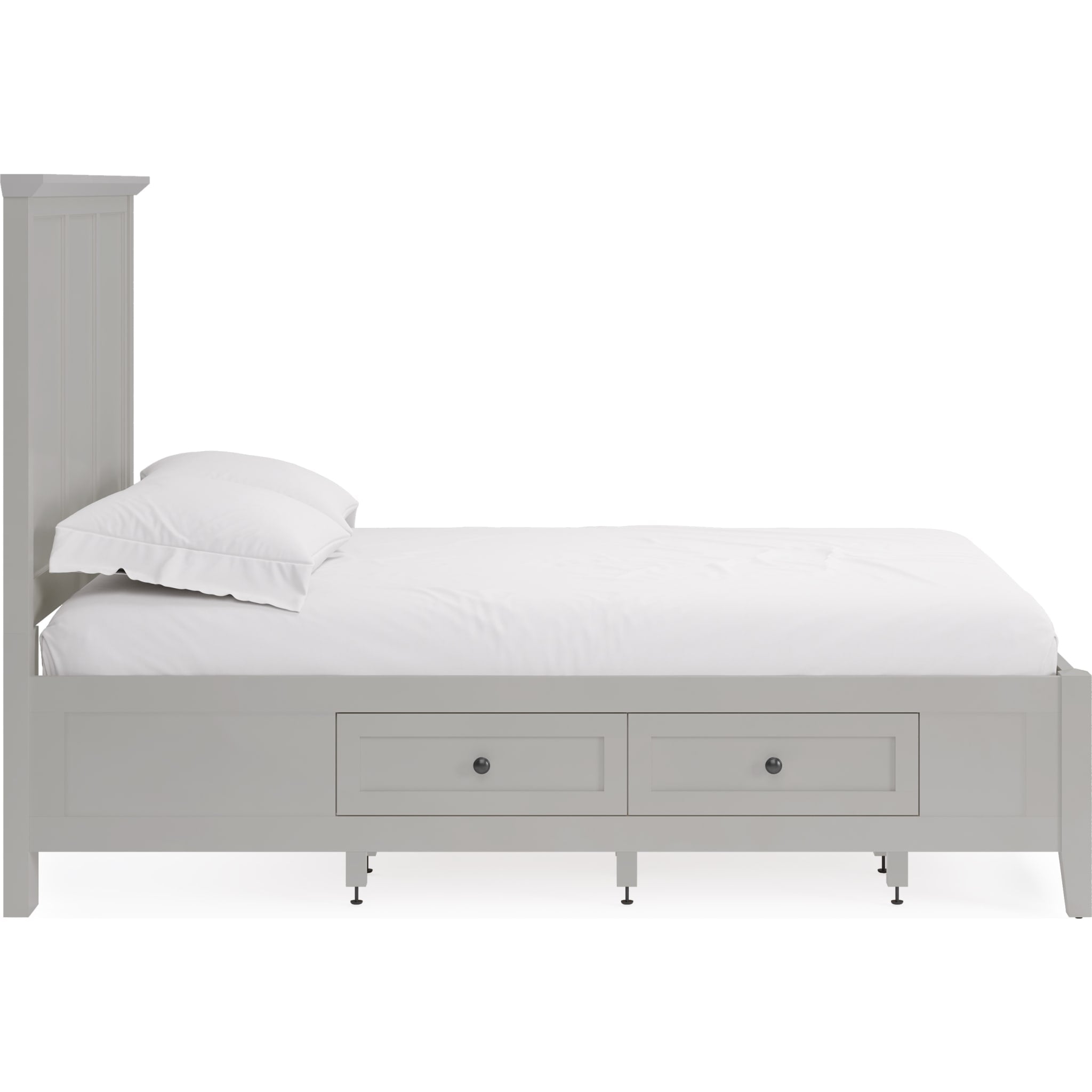 Grace Four Drawer Platform Storage Bed in Elephant Gray