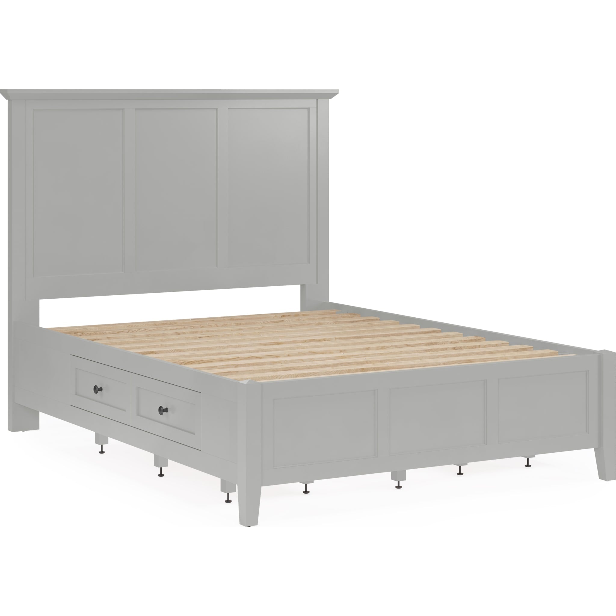Grace Four Drawer Platform Storage Bed in Elephant Gray