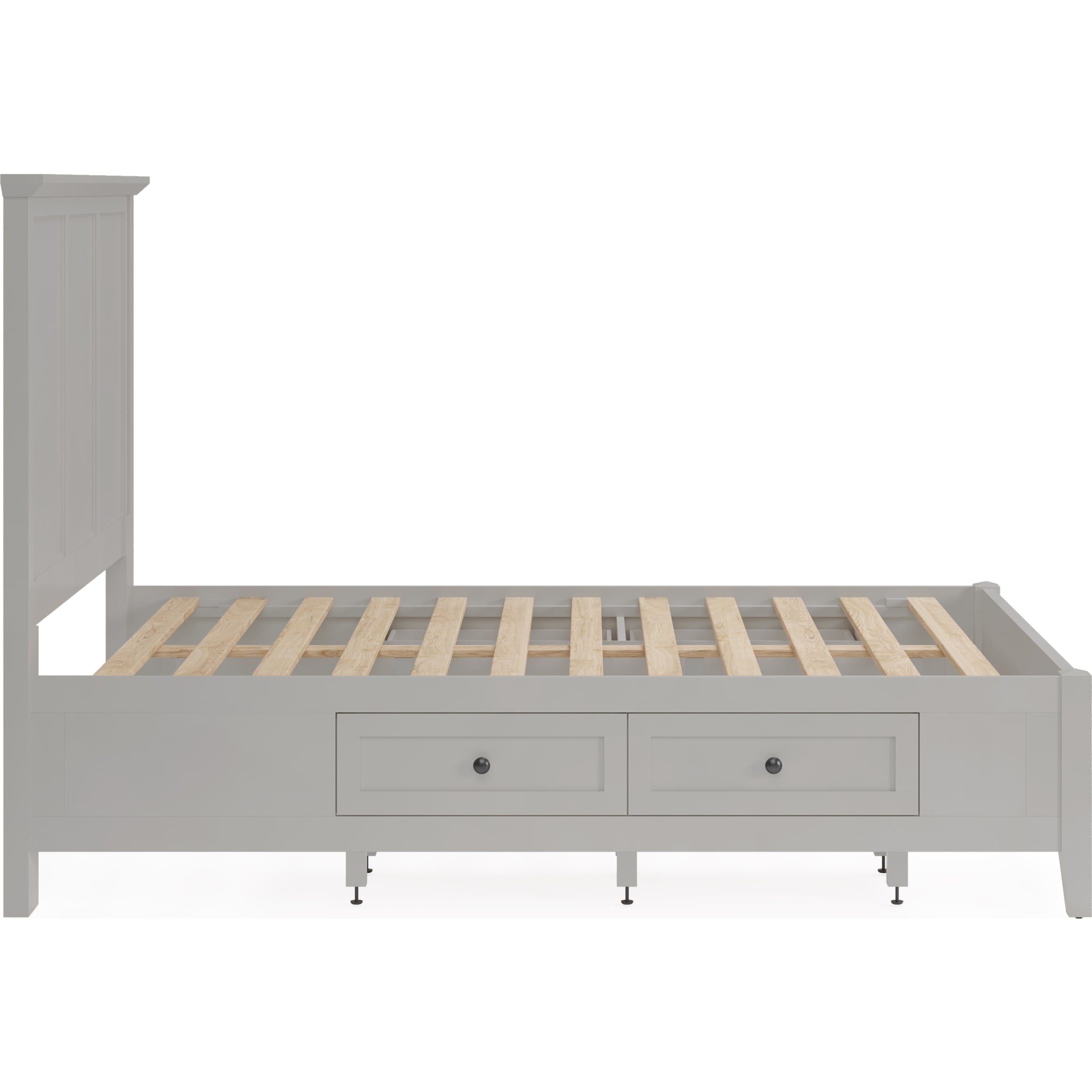 Grace Four Drawer Platform Storage Bed in Elephant Gray