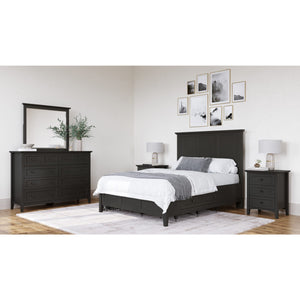 Grace Four Drawer Platform Storage Bed in Raven Black