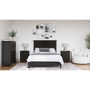 Grace Four Drawer Platform Storage Bed in Raven Black