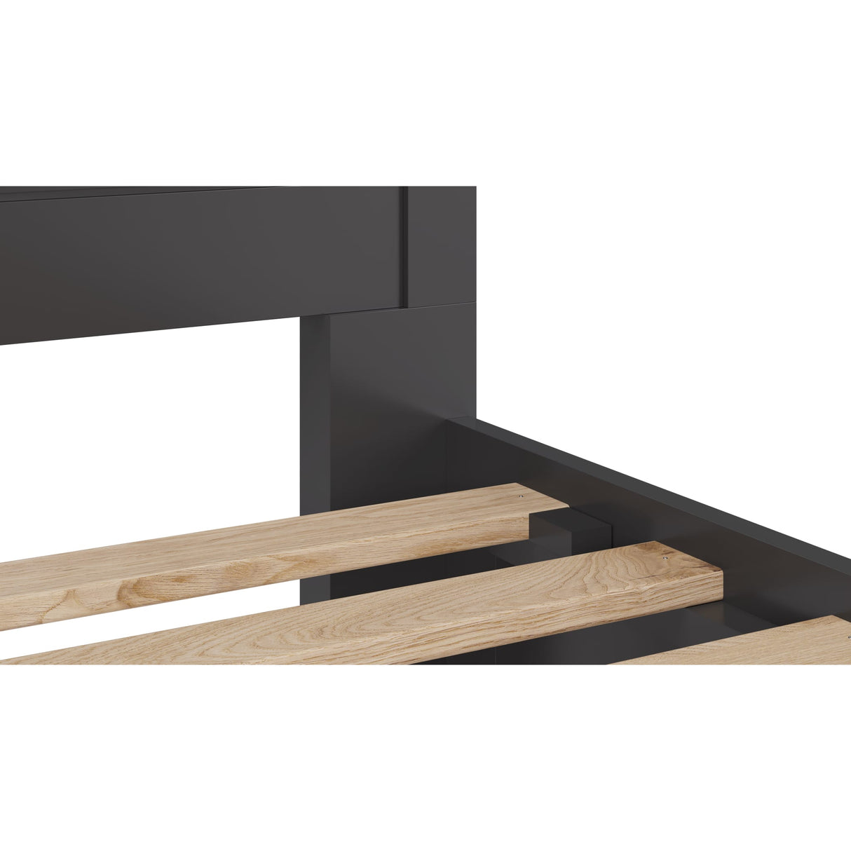 Grace Four Drawer Platform Storage Bed in Raven Black