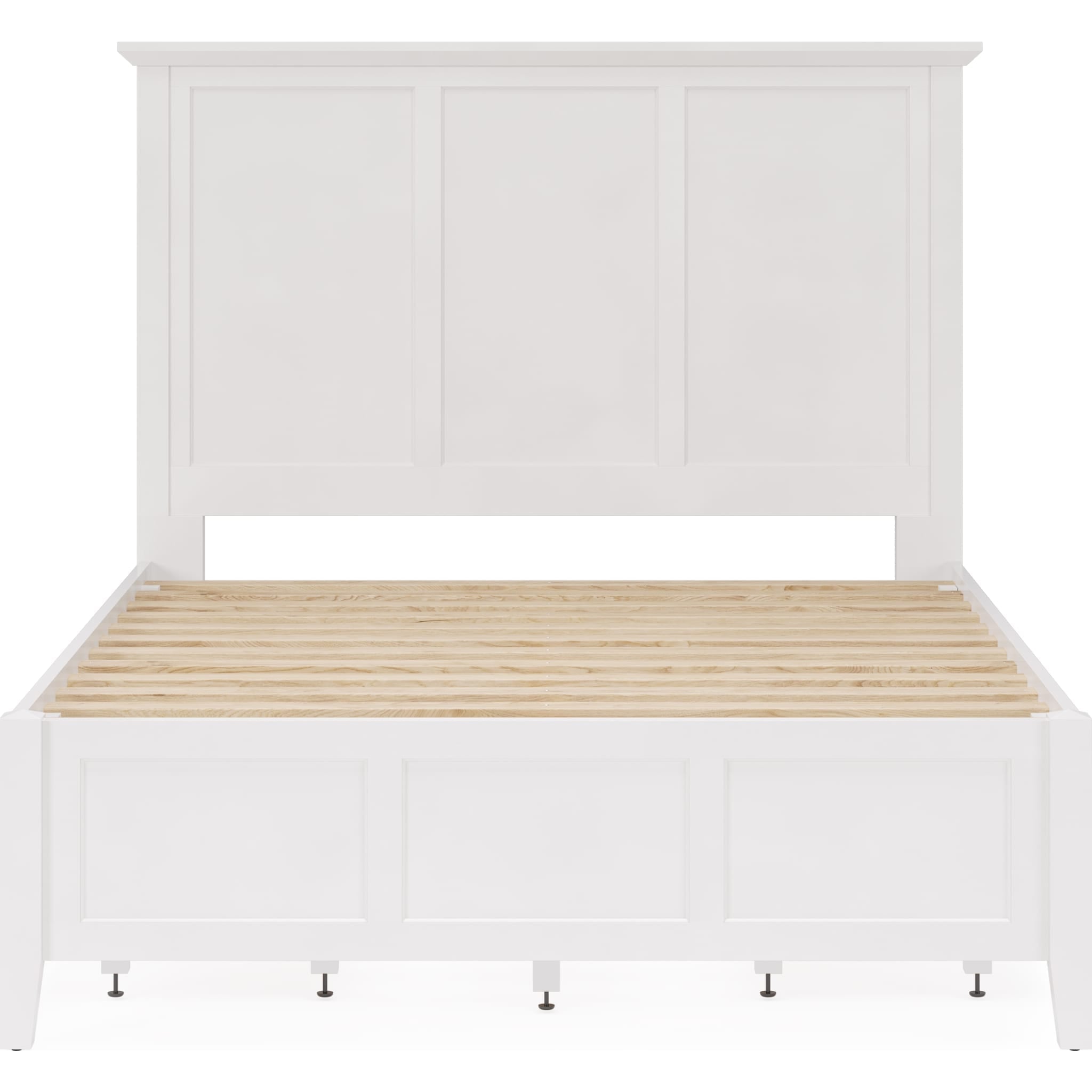 Grace Four Drawer Platform Storage Bed in Snowfall White