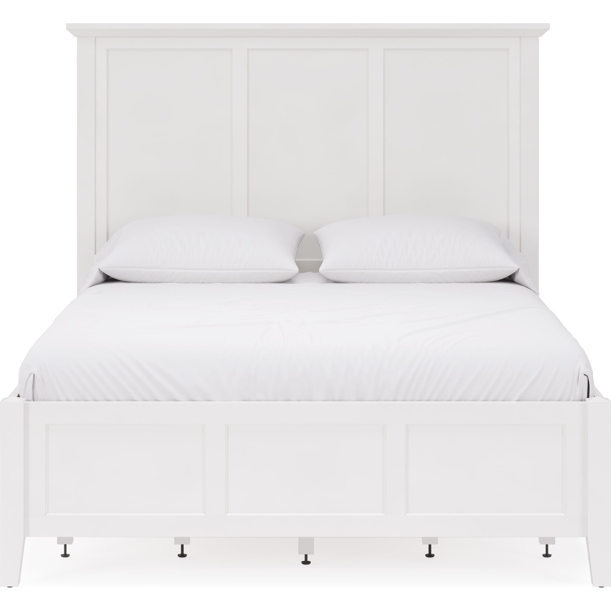 Grace Four Drawer Platform Storage Bed in Snowfall White