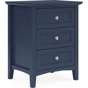 Grace Three Drawer Nightstand in Blueberry