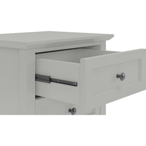 Grace Three Drawer Nightstand in Elephant Grey