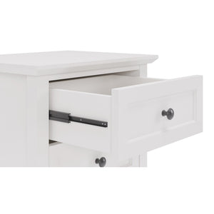 Grace Three Drawer Nightstand in Snowfall White