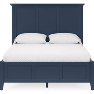 Grace Three Panel Bed in Blueberry