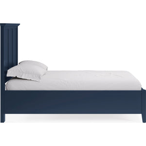 Grace Three Panel Bed in Blueberry