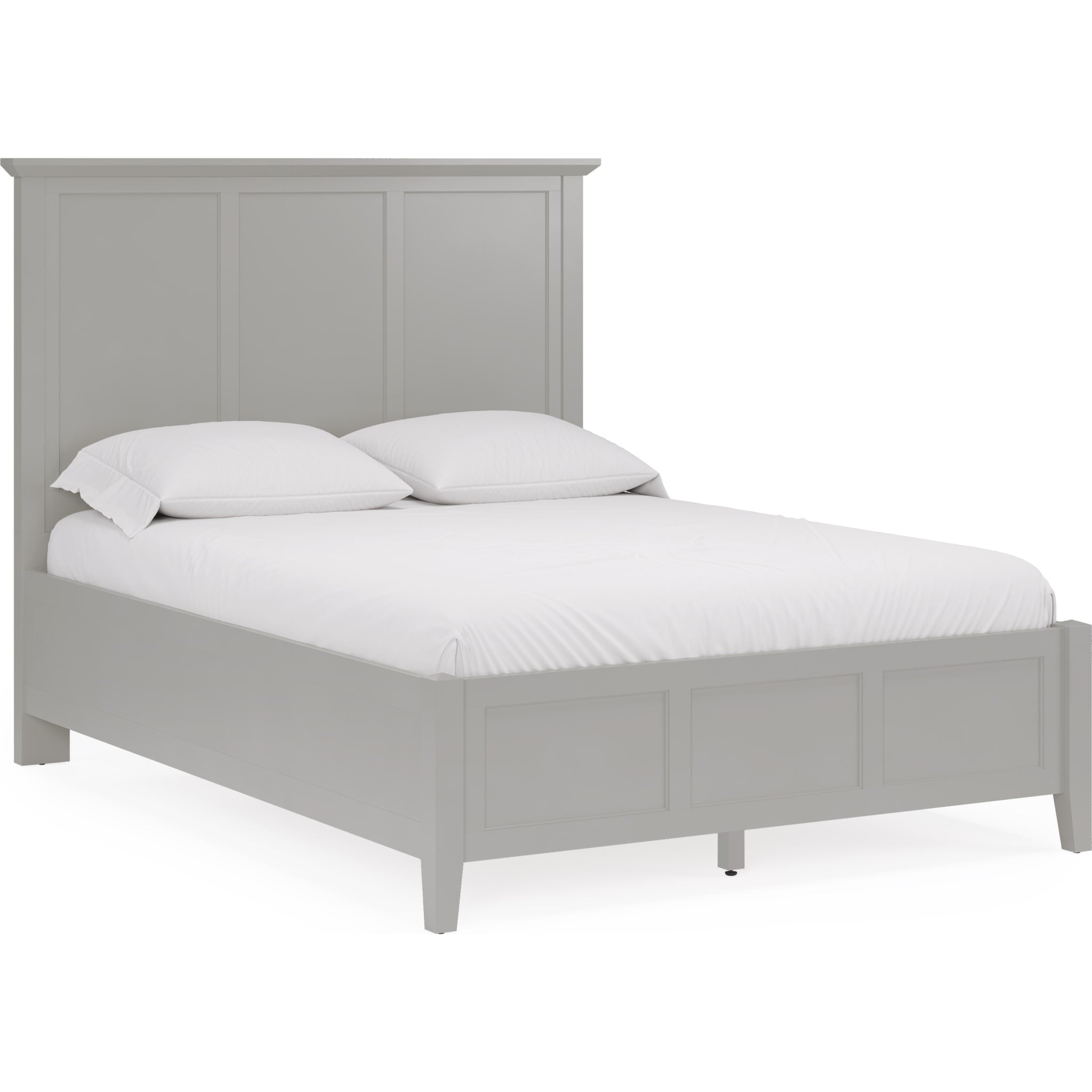 Grace Three Panel Bed in Elephant Grey